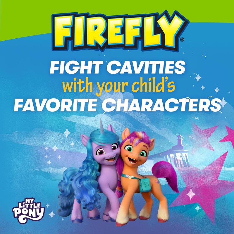 Firefly Clean N' Protect My Little Pony Power Toothbrush with 3D Character Cover, Soft Bristles, Battery Included, Ages 3+ (Pack of 2) - Image 3